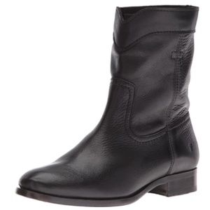 Frye Cara Roper Black Leather Boot Size 7.5